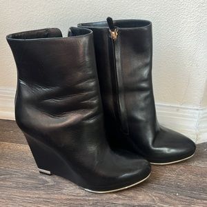Givenchy Wedge Leather Platform Boots